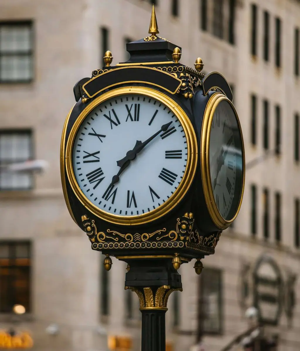 Classic Street Clock in Manhattan, New York